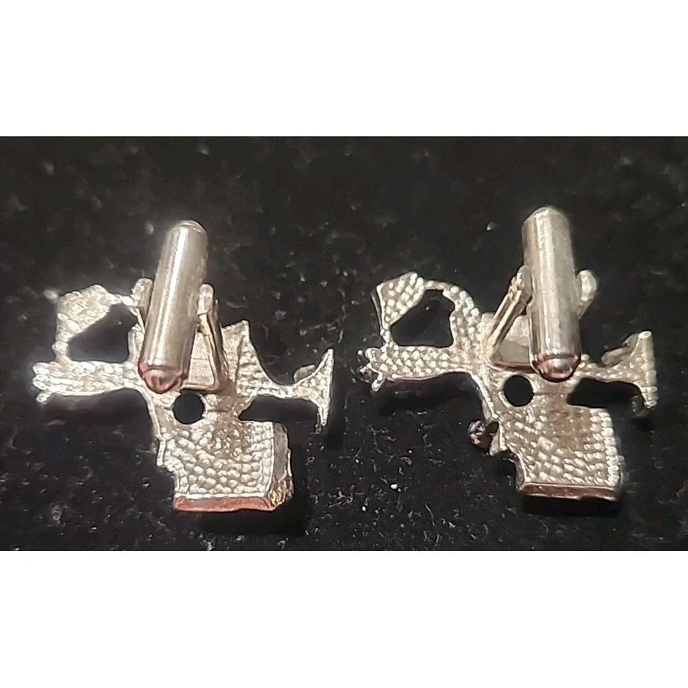 Traveling Salesman Vintage Cufflinks By Eriksen &‎ Co Jewelry Silvertone Rare